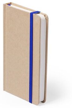Bloc notes personnalisé Bosco carton recyclé bleu