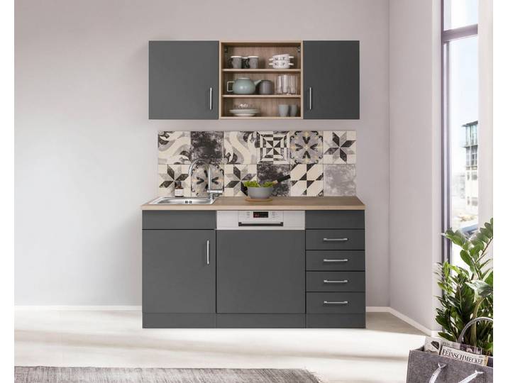 KOCHSTATION Pantryküche KS-Mali, Breite 150 cm, mit E-Geräten