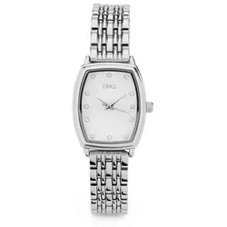 DIAMONIQUE® Damenuhr Quarzwerk = 0,12ct Metallband