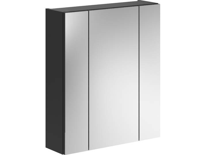 Linus Spiegelschrank Bad 3 Türen schwarz.