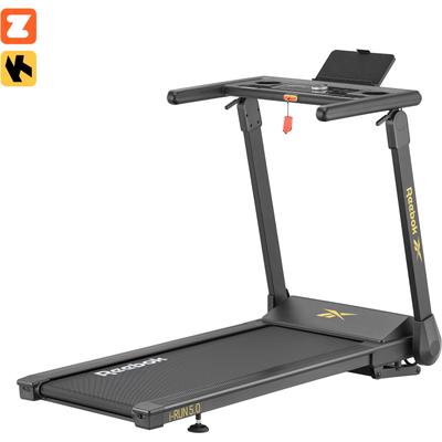 Laufband REEBOK "i-Run 5", schwarz, Laufbänder, ohne Unterlegmatte, bis max. 15 km/h, klappbar, mit Steigung, 120 kg max. Benutzergewicht, B:75,4cm H:119,9cm L:151cm
