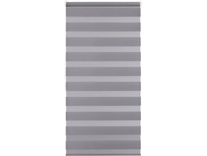 Doppelrollo GOOD LIFE Alina 1 Gr. 4, grau (anthrazit), B:80cm H:150cm, Polyester, Rollos, Doppelrollo, individuelle Lichtregulierung, unifarben, Montage mit Klemmträgern