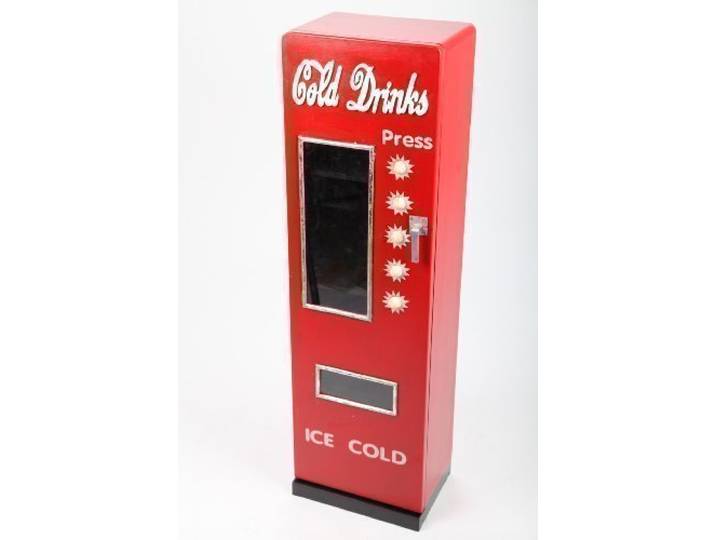 point home Design-Schrank Cold Drinks, Retro, rot, 88cm
