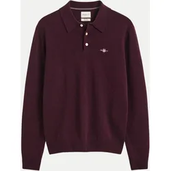 Polopullover aus Lambswool 667-DARKENED WINE XXL