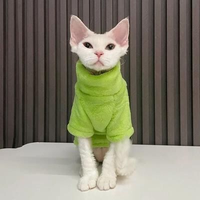 Uplifted Finds Fashionable Cat And Dog Winter Sweater Pet Hoodie Warm Knit Outfit s green