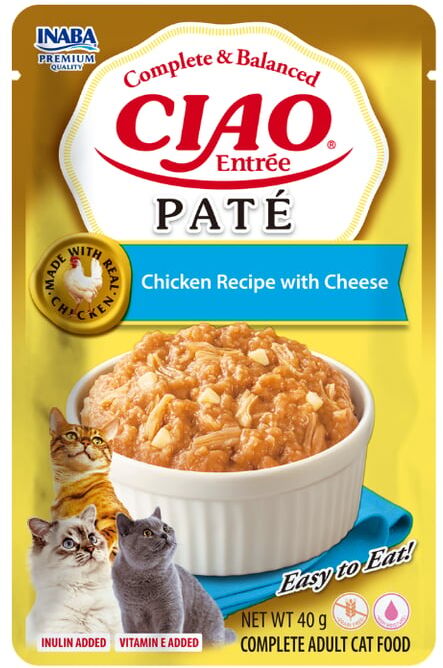 Churu Cat Entrée Paté Receita de Frango com Queijo 12 un x 40g