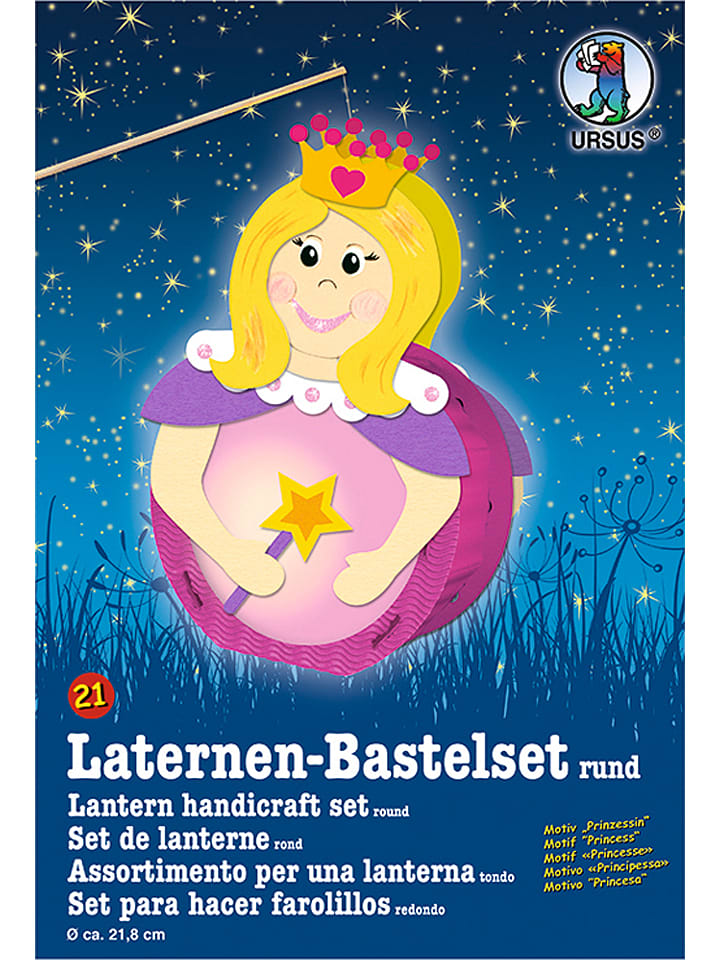URSUS Laternen-Bastelset "Prinzessin" in Bunt - onesize