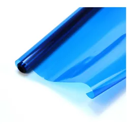 Planet-Hobby Bügelfolie Transparent Blau 10 Meter