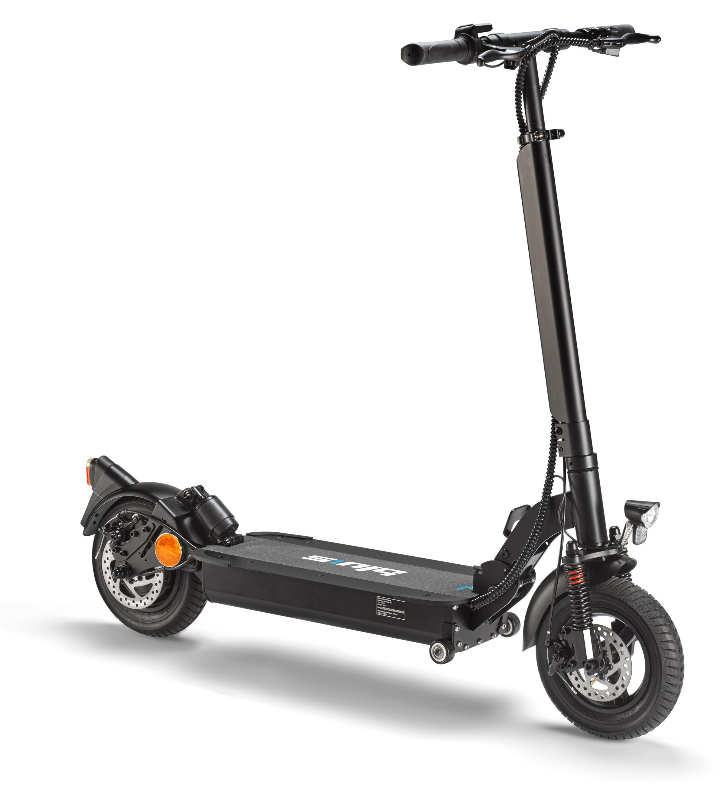 Blu:s Stalker XT950 E-Scooter mit Straßenzulassung ABE (13 Ah / 350 Watt / 50 km / 20 km/h) inkl. 10" Luftreifen und Scheibenbremsen