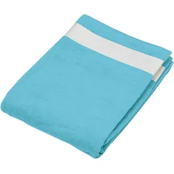 Kariban Velours Strandtuch K118 turquoise/white one size