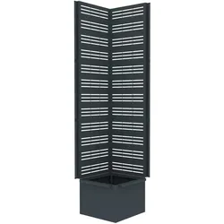 Westmann Dekora 11 | Metall Pflanzkasten mit Rankgitter | Eckmodul - Anhtrazit