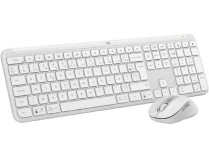 Logitech - Clavier + Souris Mk950 Signature Slim Bluetooth Blanc