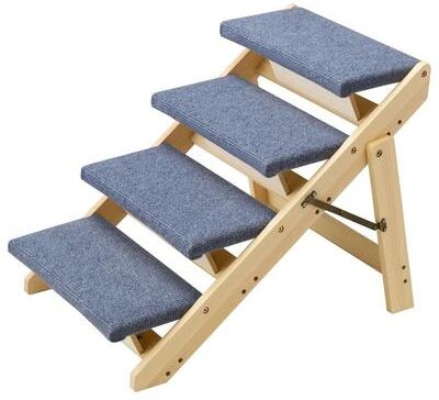 Multicon Wholesale Hub Wooden Pet Stairs For Dogs Heavy Duty Design Ideal For Beds & Sofas Wooden Pet Stairs For Dogs Heavy Duty Design Ideal For Beds & Sofas
