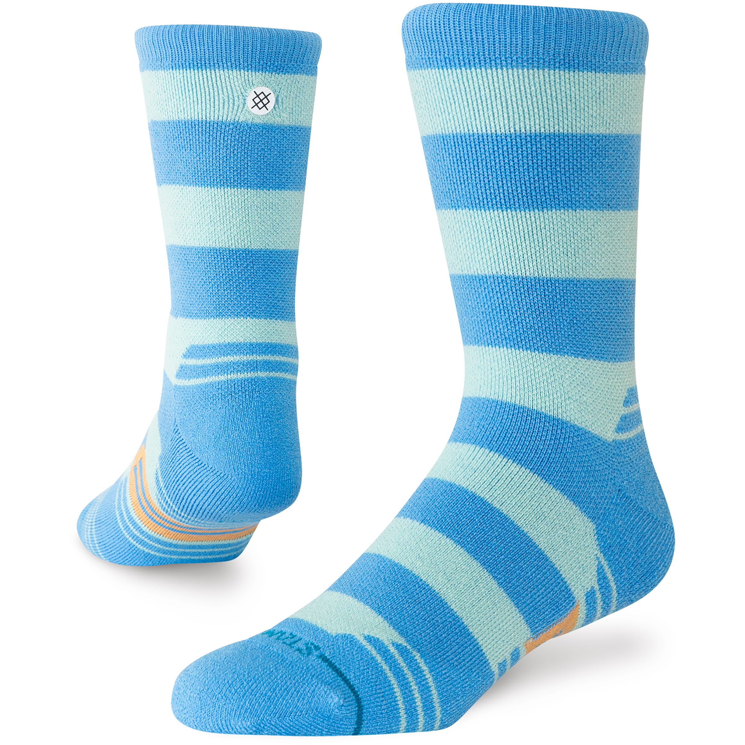 Stance Striped It Hike Crew Wandersocken blau Größe 43 Camping Hautfreundlich Merinowolle