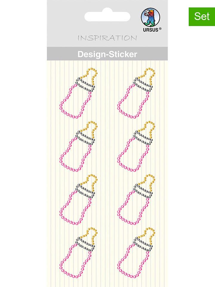 URSUS Design-Sticker "Fläschchen" in Bunt - onesize