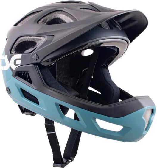 BMX Helmet TSG Seek Fr Graphic Design Fullface (S/M - Black/Blue)  - Black;Blue - Size: Small