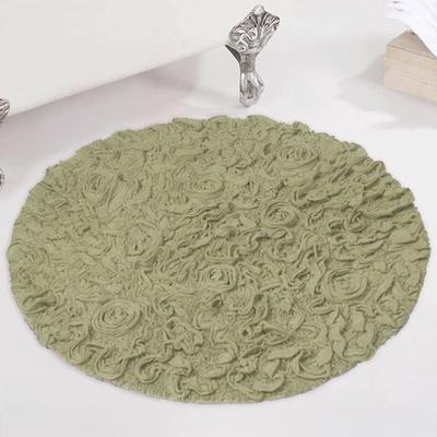 Home Weavers Inc "Bellflower Round Bath Rug 30"" Round, 30"" Round, Pear"