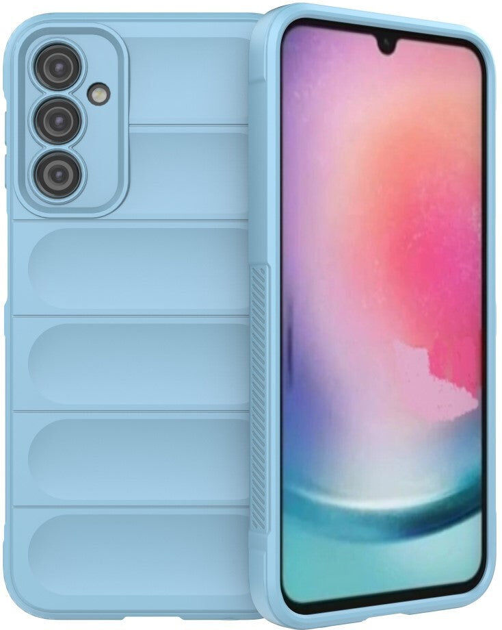 INCOVER Samsung Galaxy A24 Fleksibelt Plastik Bagside Cover - Lyseblå