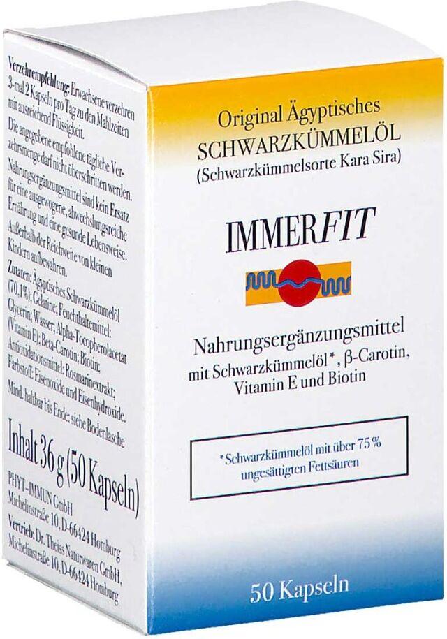 Immerfit Schwarzkümmelöl Kapseln 50stk