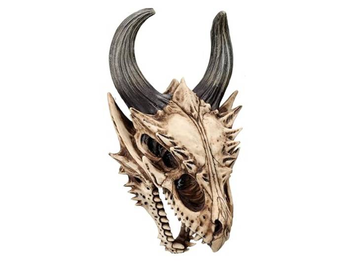 Figuren Shop GmbH Totenkopf Figur - Drachen Schädel für die Wand 29,5 cm Skelett Deko Totenschädel