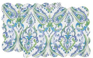 C&F Home "51"" x 14"" Juliet Quilted Reversible Bright Paisley Table Runner"