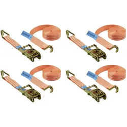 Toolcraft, Spanngurt + Ladungssicherung, Spanngurt mit Ratsche 38 mm x 6 m, 2 kg, 4 Stk