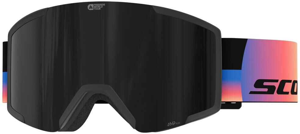 Scott  - Shield Freeride World Tour Black Orange Amp Solar Black Chrome - Masque de Ski