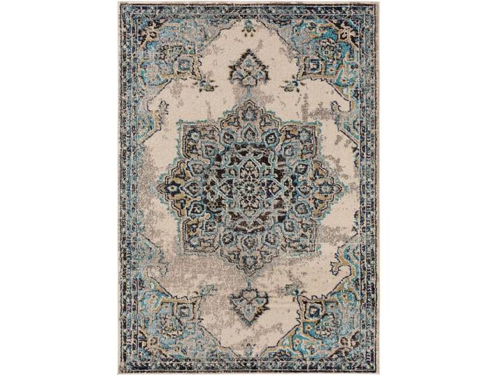 Tapis beige/turquoise 200x290