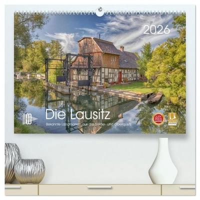 Die Lausitz - Landmarken der Nieder- und Oberlausitz (hochwertiger Premium Wandkalender 2026 DIN A2 quer), Kunstdruck in Hochglanz
