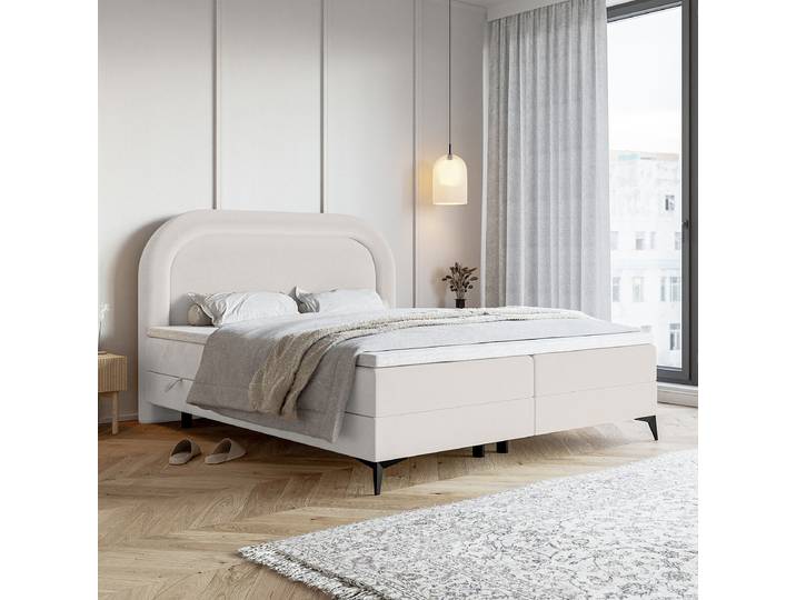 Boxspringbett Loreo 140 x 200cm Samt Velina Grau