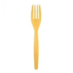 Sovie Tableware Gabel aus Plastik (PS), Gold, 185mm, 20 Stück - Einweg