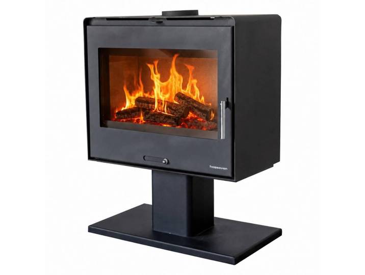 DanDiBo Kaminofen Holzofen Wohnzimmer Holzkamin 10 kW 5070 Holz Ofen Kamin Heizofen Holz, Schwarz, Metall, 70.4x90x38 cm, Elektrogeräte, Heizgeräte, Elektrokamine