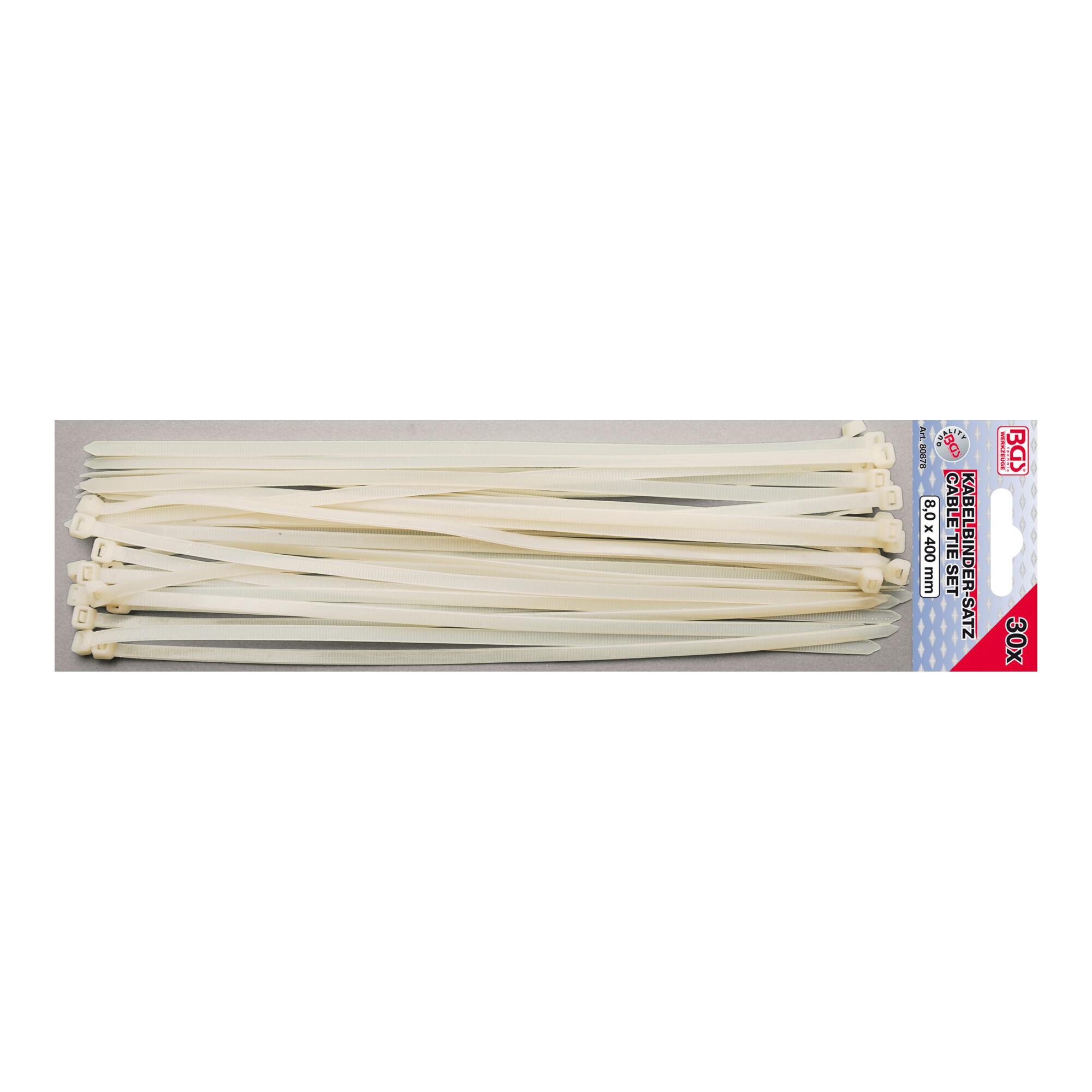 Kabelbinder-Set 8,0 x 400 mm 30-tlg. ; BGS technic (80878)