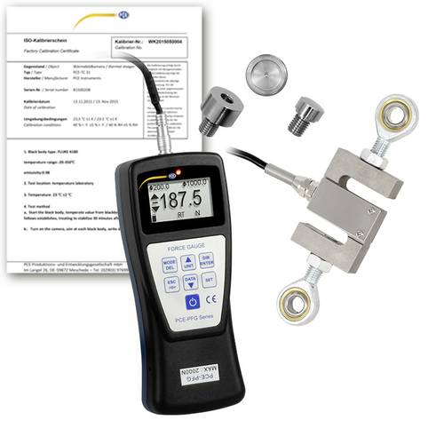 PCE Instruments PCE-PFG 2K-ICA Kraftmessgerät 0 - 2000 N ISO