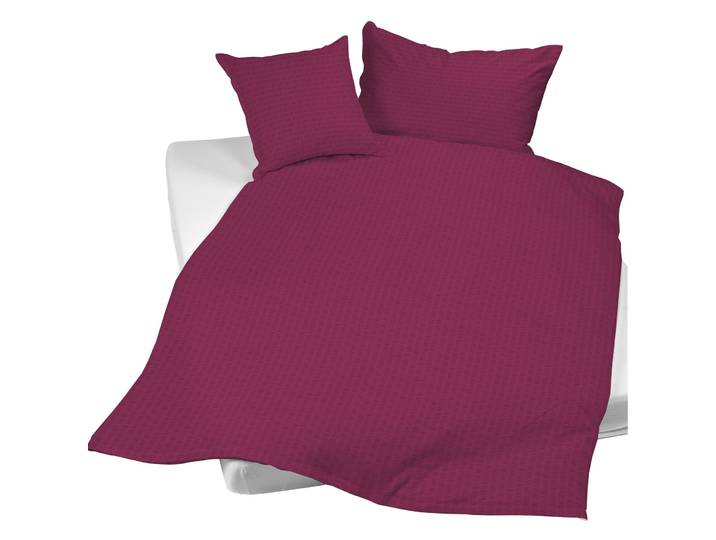 Night Fashion Duvetbezug Edi brombeer Einfarbig Baumwolle 240 x 240 cm - Duvetbezug