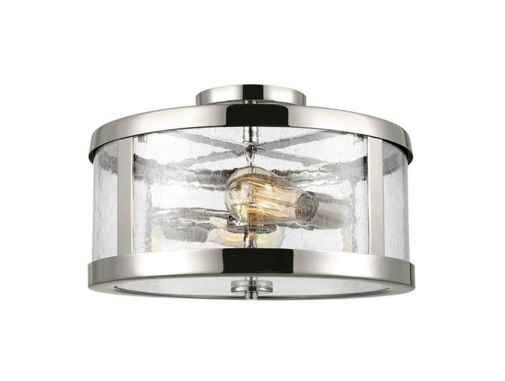 Elstead Lighting Deckenleuchte Harrow, Nickelfarben, Metall, 25.7 cm, RoHS, Lampen & Leuchten, Innenbeleuchtung, Deckenleuchten, Deckenleuchten