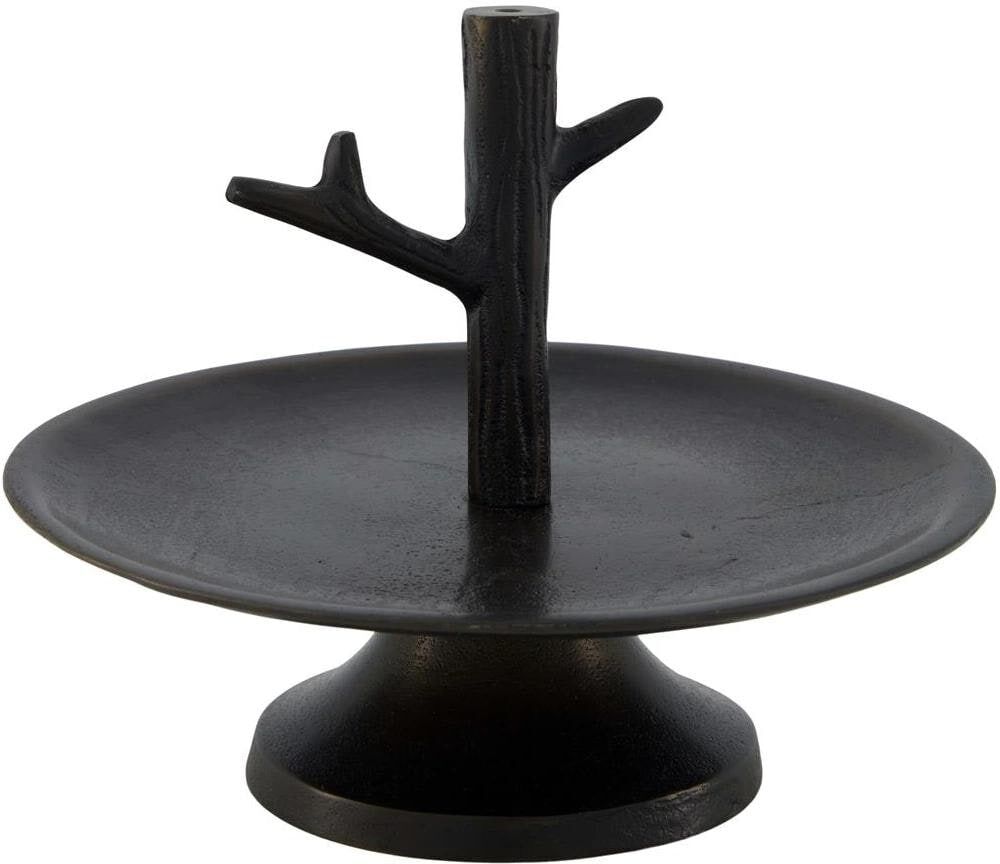 Etagere "CHALET Chalet Branch", schwarz, Ø:19,5cm, Metall, Servierplatten, Etagere schwarz Ø 19,5cm