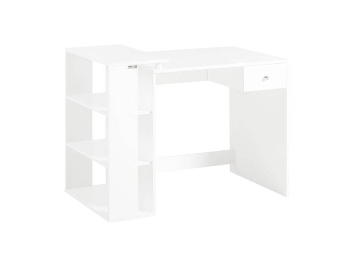 Bureau 1 tiroir effet bois blanc