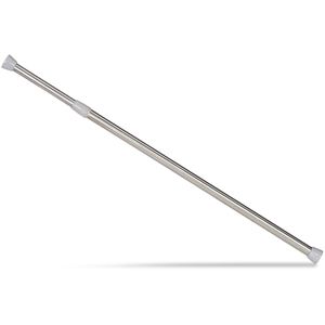 Relaxdays Duschvorhangstange Teleskopstange, 110 - 200 cm, ausziehbar, zum Klemmen, verchromt
