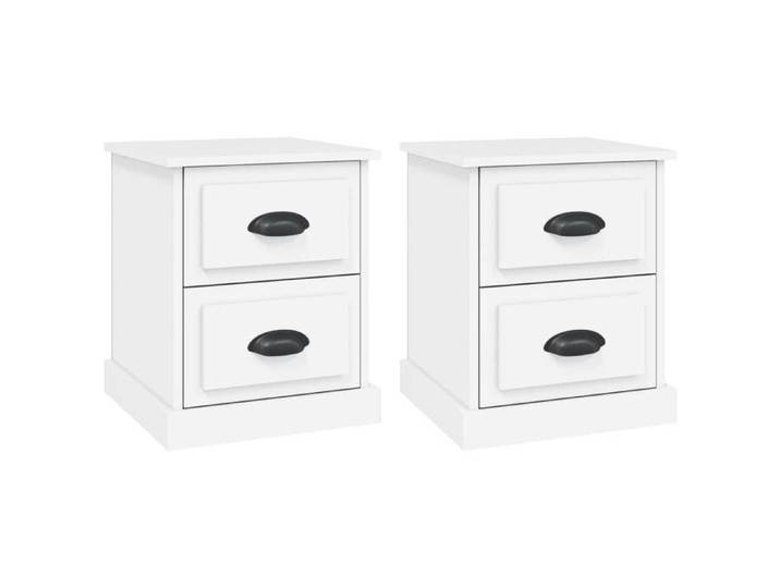 CLOUD Lot de 2 Tables de chevet - élégant Design - blanc 39x39x47 5 cm bois d'ingénierie CHYNEW8085182