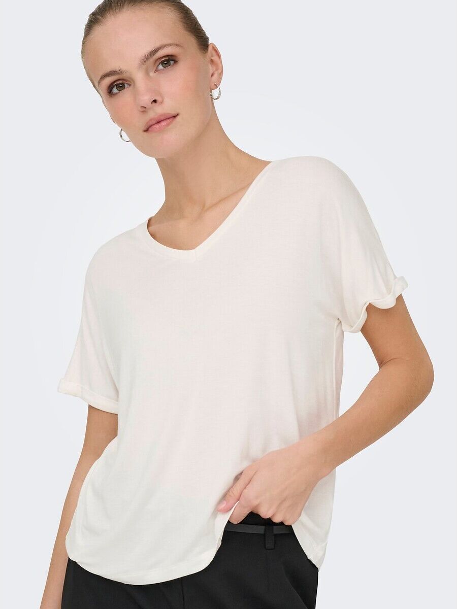 JDY T-shirt manches courtes, col V