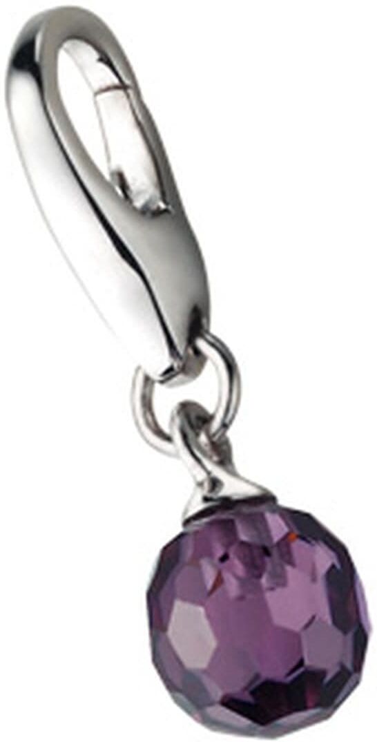 Charm Kugel "Zirkonia Kugel, Silber 925", lila, GIORGIO MARTELLO MILANO, Charms, Damen