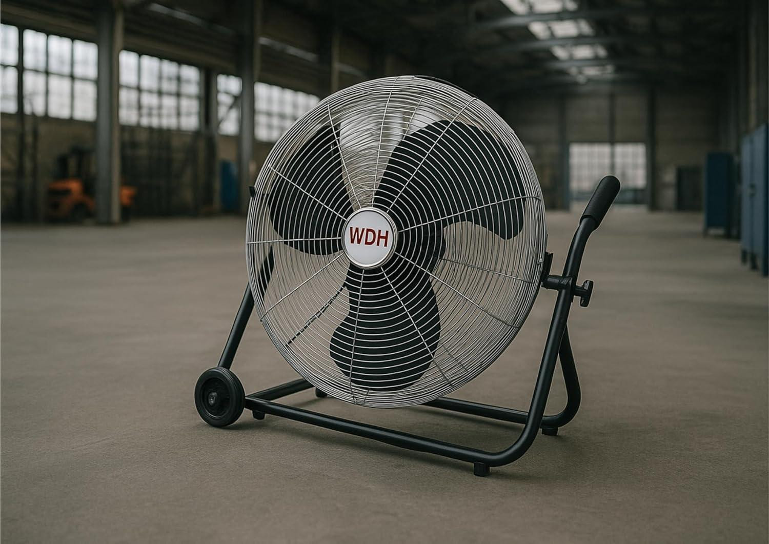 Selius Industriële Vloerventilator met 60 cm Blad en Metalen Behuizing