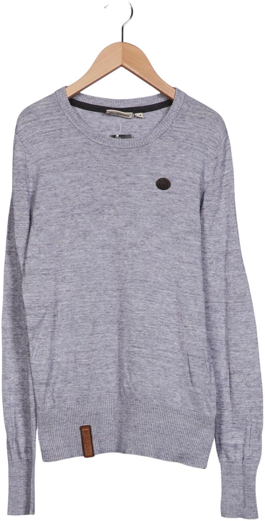 Naketano Damen Pullover, Grau, Gr. M, Baumwolle - Second Hand