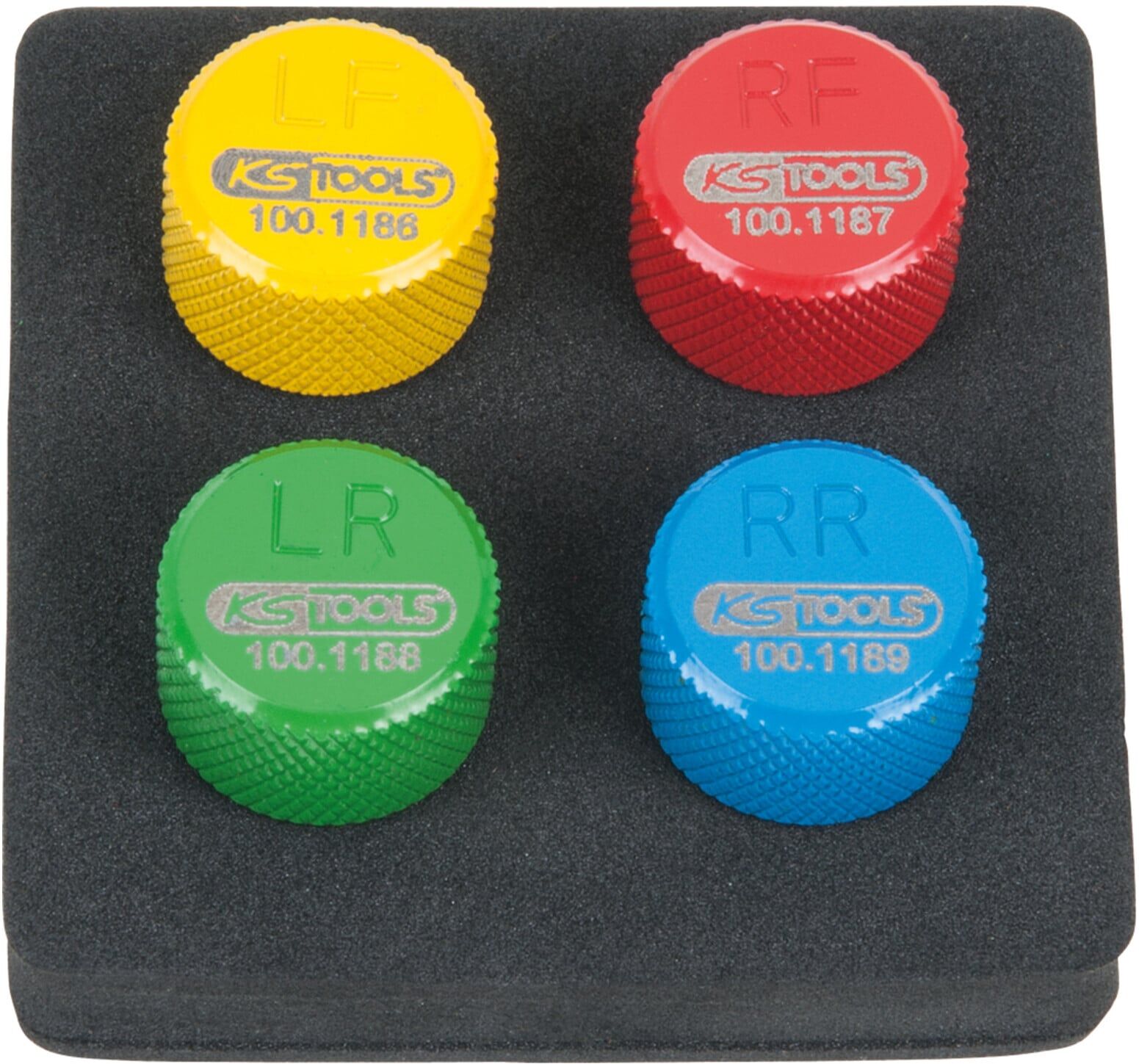 KS Tools RDKS / TPMS Reifenentlüfter-Satz, 4-teilig (100.1185)