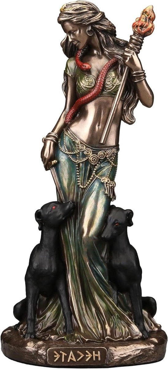 Godin Sculptuur Mythologie Figuur Brons Hoogte: 15.5 cm