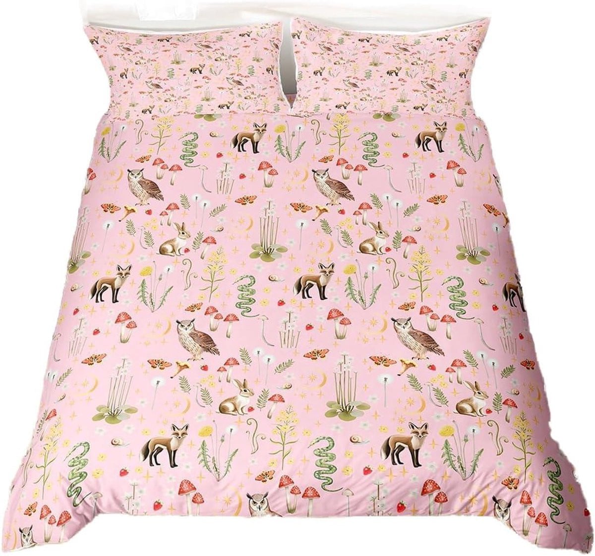 Omkeerbaar Kingsize Dekbedovertrekset met Bloemenmotief - Roze