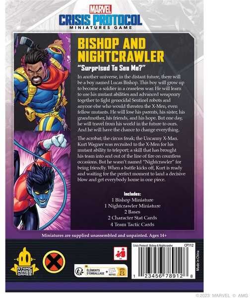 Bishop and Nightcrawler Marvel Crisis Protocol Miniatures Character Pack - Atomic Mass Games