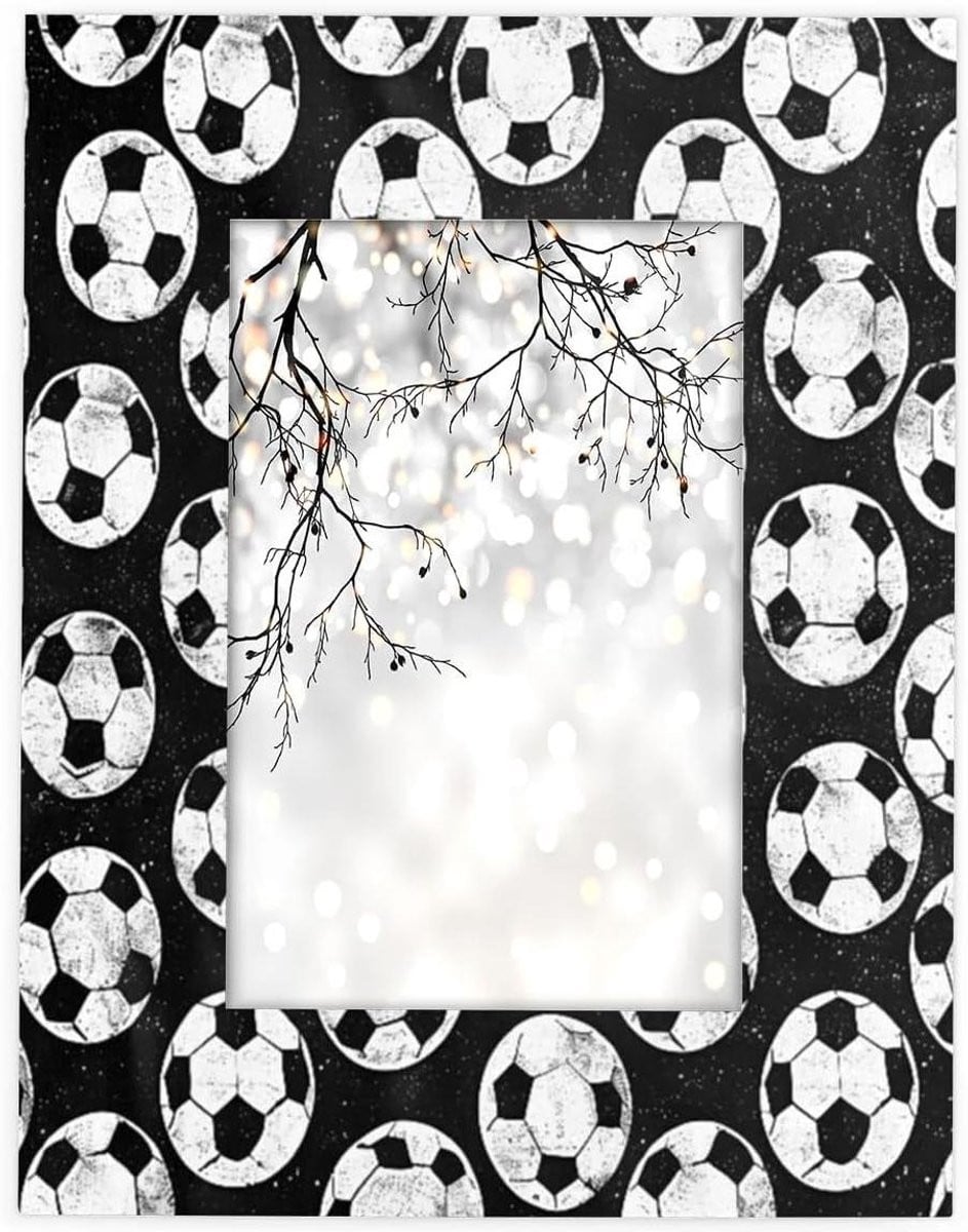Multifunctionele houten fotolijst met voetbalthema voor 4x6 inch foto's, meerkleurig