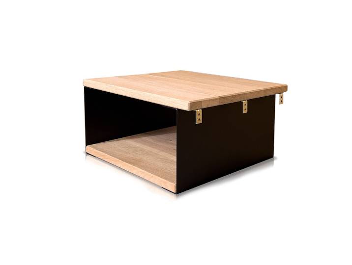 DAKONA Hängenachtkommode, Material Massivholz / Metall